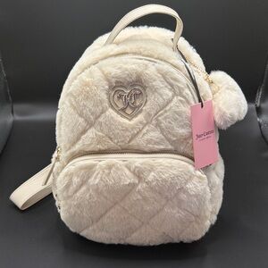 Juicy Couture Cream “Lets Get Cozy” Backpack NWT